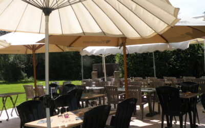 terrasse ouverte dés que le temps s'y prete.